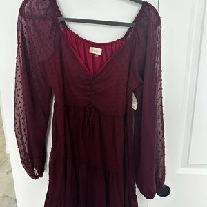Altar'd State Burgundy Dress